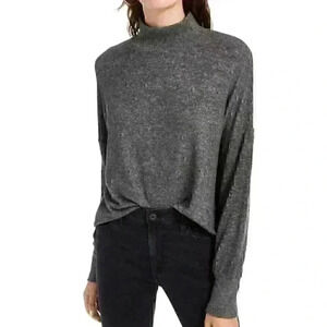 Hippie Rose Juniors' Cozy Mock Neck Pullover - Color: Grey - Size: XL